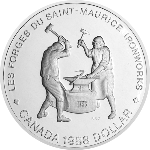 1 doleris 1988 Kanada Elžbieta II sidabrinė moneta (1)