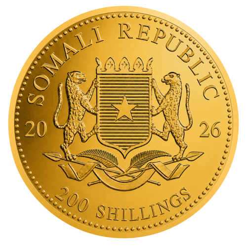 1/4 oz Слон 2026 Сомали золотая монета (2)