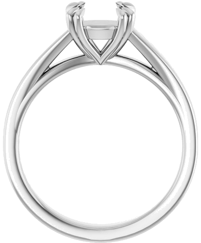 14K White 7.4 mm Round Solitaire Engagement Ring Mounting (2)