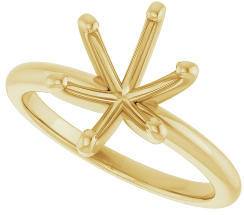 14K Yellow  10x8 mm Oval Solitaire Engagement Ring Mounting (5)