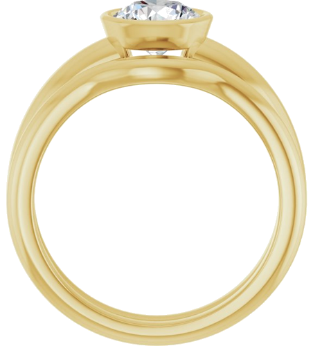 14K Yellow 6.5 mm Round Engagement Ring Mounting (7)