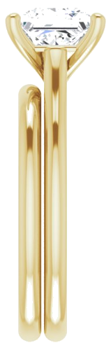 14K Yellow 6.5 mm Square Solitaire Engagement Ring Mounting (9)