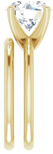 Sužadėtuvių Žiedas „Solitaire“ 585 Geltonojo Aukso Round 9.4mm (9)