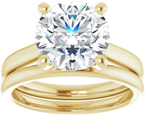 14K Yellow 9.4 mm Round Engagement Ring Mounting (8)