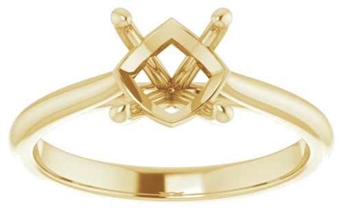 Sužadėtuvių Žiedas „Solitaire“ 585 Geltonojo Aukso Round 7.4mm (3)