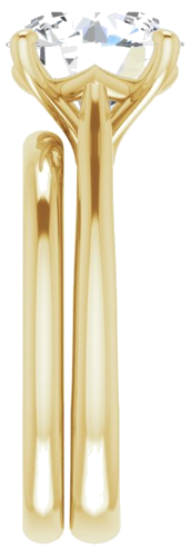 14K Yellow 9.4 mm Round Solitaire Engagement Ring Mounting (9)