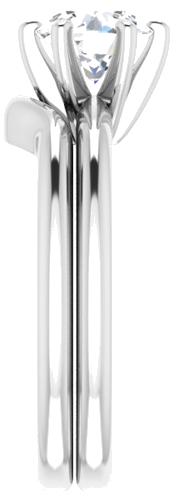 Sužadėtuvių Žiedas „Solitaire“ 950 Platinos Round 6.5mm (9)