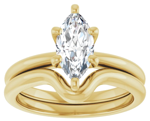 Sužadėtuvių Žiedas „Solitaire“ 585 Geltonojo Aukso Marquise 10mm x 5mm (8)