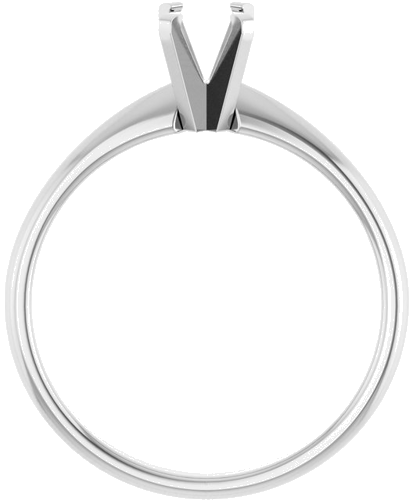 14K White 6.5 x 4.5 mm Oval Solitaire Engagement Ring Mounting (2)