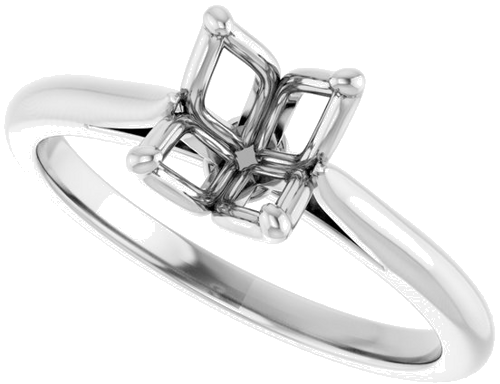 Sužadėtuvių Žiedas „Solitaire“ 585 Baltojo Aukso Oval 8mm x 6mm (5)