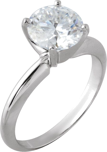 Sužadėtuvių Žiedas „Heavy Solitaire“ 950 Platinos Round 7.3mm x 7.7mm (3)