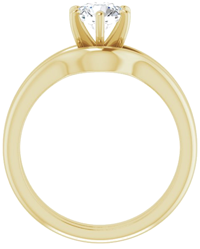 Sužadėtuvių Žiedas „Solitaire“ 585 Geltonojo Aukso Round 5.8mm (7)