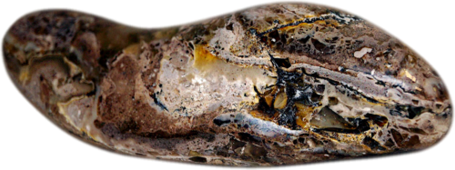 57,95 g Pelēks dzintara gabaliņš ar metāla rūdu (1)