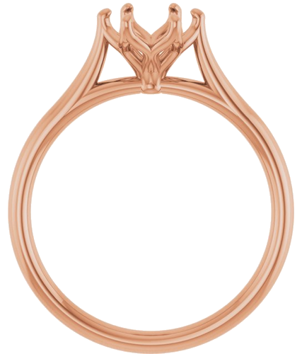 Sužadėtuvių Žiedas „Solitaire“ 417 Rožinis Aukso Round 6.5mm (2)