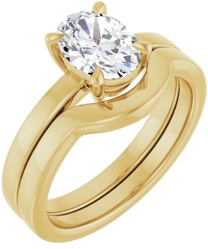 14K Yellow 8x6 mm Oval Solitaire Engagement Ring Mounting (6)
