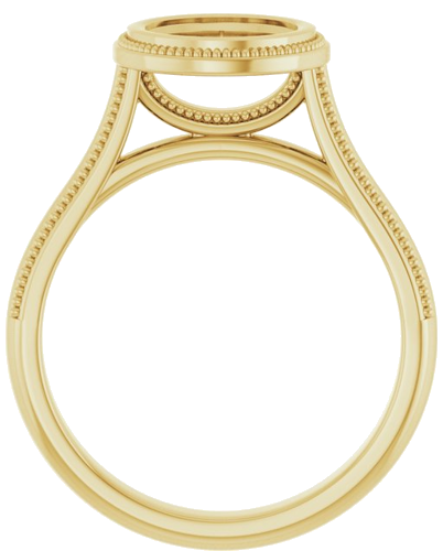 14K Yellow 7.4 mm Round Engagement Ring Mounting (2)