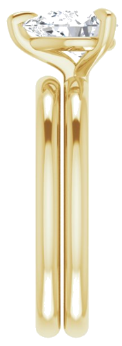 Sužadėtuvių Žiedas „Solitaire“ 585 Geltonojo Aukso Pear Shape 8mm x 6mm (9)