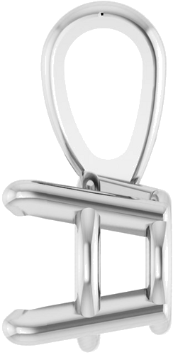 14K White 5 mm Round 4-Prong Pendant Mounting (3)