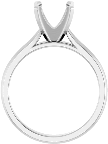 14K White 8.2 mm Round Solitaire Engagement Ring Mounting (2)