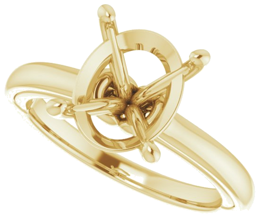 14K Yellow  11x9 mm Oval Solitaire Engagement Ring Mounting (5)