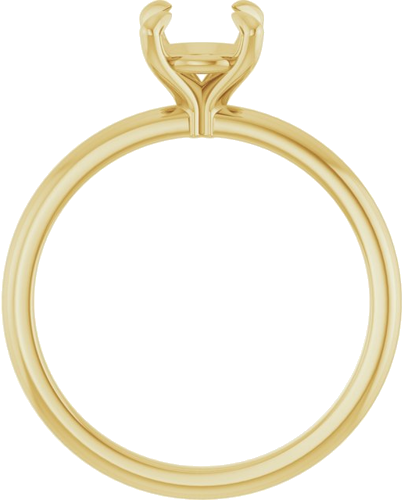 14K Yellow  6.5 mm Round Solitaire Engagement Ring Mounting (2)