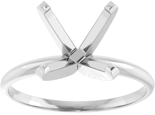 Sužadėtuvių Žiedas „Solitaire“ 585 Baltojo Aukso Square 7mm (3)