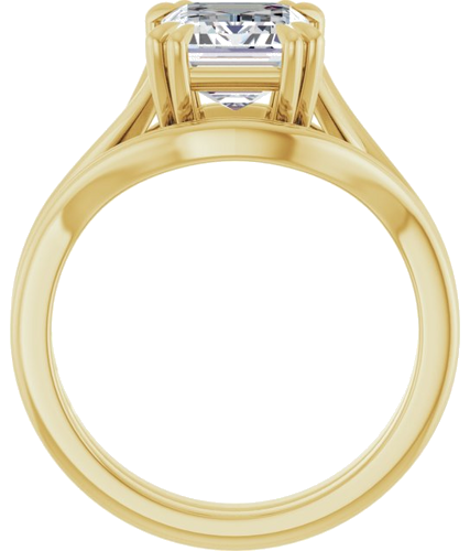 14K Yellow 9x7 mm Emerald Solitaire Engagement Ring Mounting (7)