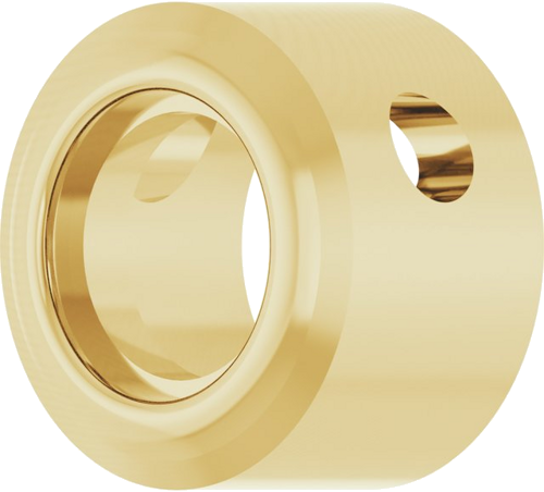 14K Yellow 3.8 mm Round Bezel-Set Slide Pendant Mounting (2)