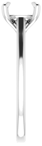 14K White  7.4 mm Round Solitaire Engagement Ring Mounting (4)