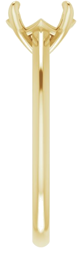 14K Yellow 8x6 mm Oval Solitaire Engagement Ring Mounting (4)