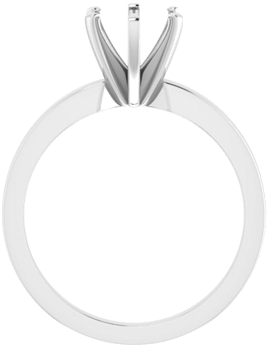 14K White 7 mm Round Solitaire Engagement Ring Mounting (2)