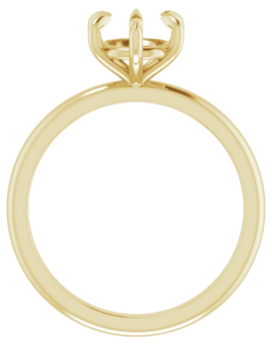 14K Yellow 7 mm Round Solitaire Engagement Ring Mounting (2)