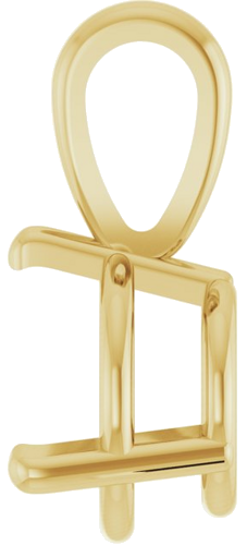 14K Yellow 6.5 mm Round 3-Prong Pendant Mounting (3)