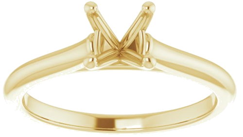 14K Yellow 5.8 mm Round Solitaire Engagement Ring Mounting (3)