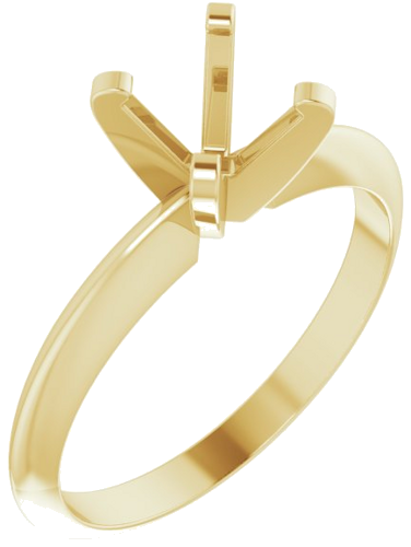 Sužadėtuvių Žiedas „Solitaire“ 585 Geltonojo Aukso Round 6mm (1)