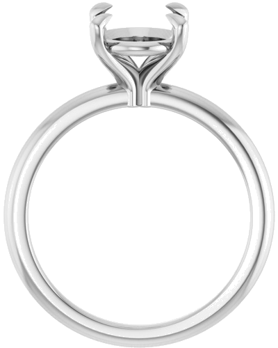 Sužadėtuvių Žiedas 585 Baltojo Aukso Oval 10mm x 8mm (2)