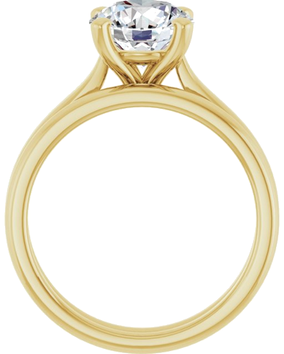 14K Yellow 8 mm Round Engagement Ring Mounting (7)