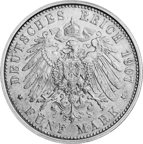 5 Marks Wilhelm II (1891-1908) German Empire Silver Coin (2)