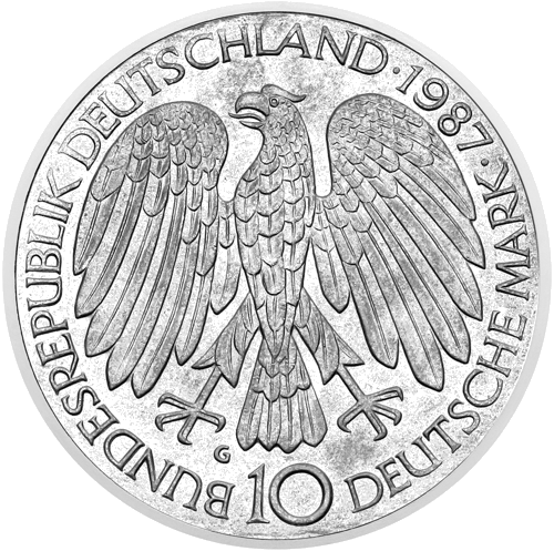 10 markių Romos sutartis 1987 Vokietija sidabrinė moneta (2)