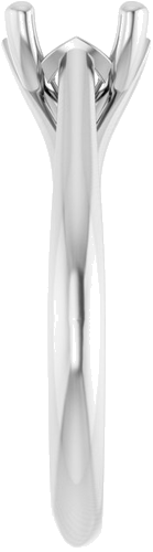 14K White 6 mm Cushion Solitaire Engagement Ring Mounting (4)