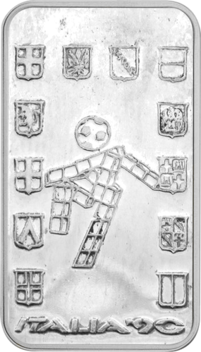 5 g Antikvarinis Sidabro luitas 1990 FIFA futbolo čempionato miestai Italijoje (1)