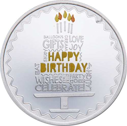 1 oz Su Gimtadieniu Happy Birthday 2021 sidabrinė moneta (1)