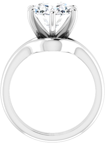 Sužadėtuvių Žiedas „Solitaire“ 585 Baltojo Aukso Oval 11mm x 9mm (7)