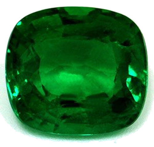 2.02 carat GREEN Cushion Smaragdas (1)