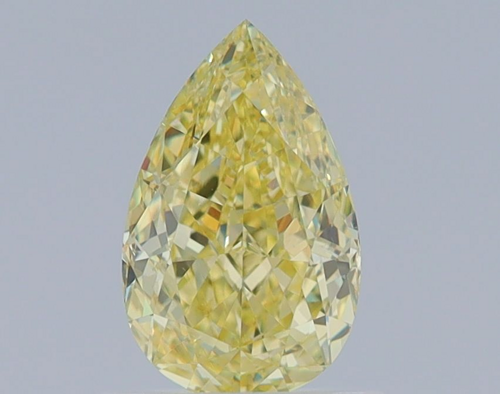 0.91 carat Fancy  Yellow-VS2 Natūralus Pear Deimantas (1)