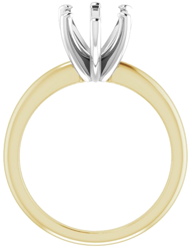 14K Yellow   White  12x8 mm Pear Solitaire Engagement Ring Mounting (2)