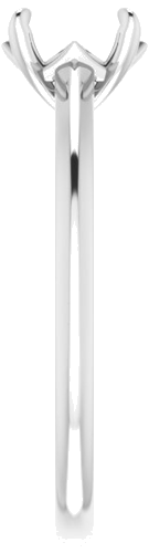 14K White 7x5 mm Oval Solitaire Engagement Ring Mounting (4)