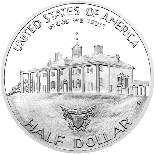 1/2 dolārs Džordžs Vašingtons 1982 ASV sudraba monēta (2)