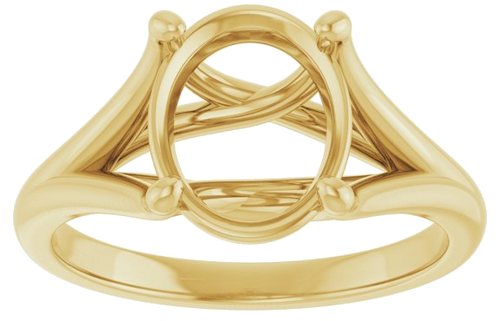 Sužadėtuvių Žiedas „Solitaire“ 585 Geltonojo Aukso Oval 10mm x 8mm (3)