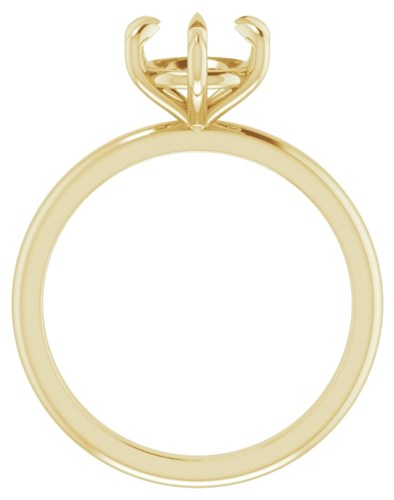 Sužadėtuvių Žiedas „Solitaire“ 585 Geltonojo Aukso Round 7.4mm (2)